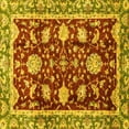 thumbnail image 1 of Ahgly Company Indoor Square Abstract Yellow Modern Area Rugs, 5' Square, 1 of 4