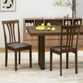 thumbnail image 3 of Costway Dining Chairs Set of 2 Linen Fabric Dining Room Chairs with Hollowed Backrests, 3 of 10