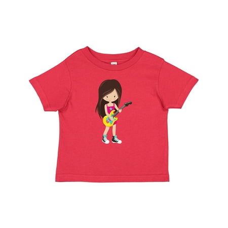 

Inktastic Rock Girl Brown Hair Band Singer Microphone Gift Baby Girl T-Shirt