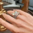 thumbnail image 2 of Butterfly Flower Ring, Enamel Flower Butterfly Ring for Women, 2 of 3