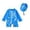 Sky Blue, variant on SGMVNU Baby Boys Swimwear Print Zip Up 1 Piece Swimsuit with Swim Cap Sun Rashguard for Beach Pool Dark Blue Size 6-12 Months