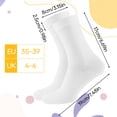thumbnail image 2 of Bocaoying 6-Pair White Women's Crew Socks, Soft and Breathable Casual Cotton Socks, Anti-Odor Anti-Blister Comfort Home Socks Fits Women's US Size 5-8 for Everyday Use, 2 of 7