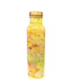 thumbnail image 4 of Perilla Home 100% Yellow Floral Printed Copper Bottle With 34 Oz Leak Proof Contains Ayurveda Health Benefits For Drinking Water For Men Women Gym Yoga Travelling Hiking | Indoor | Outdoor | Office |, 4 of 10