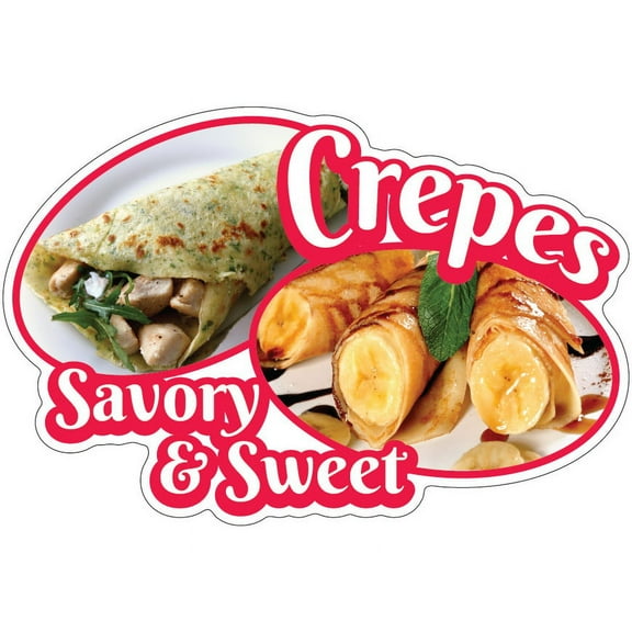 Crepes Savory And Sweet 8" Decal Concession Stand Food Truck Sticker
