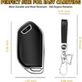 thumbnail image 5 of Key Fob Cover Compatible with Kia Telluride Sorento K4 K5 GT-LINE 2023-2026 5 Button Leather TPU Full Protection Keychain Case Holder Protector,Silver/Black, 5 of 6