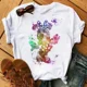 thumbnail image 3 of Camiseta de algodón para niños de Disney Mickey Minnie Mouse, nueva camiseta de moda Harajuku para niña, camiseta de verano de manga corta para bebé, ropa para niño, 3 of 5