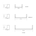 thumbnail image 5 of NEX Floating Shelves Wall Shelves Metal Brackets Wall Mounted Rustic Wood Shelves Set of 3 Pale Yellow (NX-HK89-32), 5 of 7