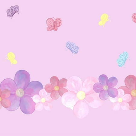 Girls Wall Decals - Pastel Flower & Butterfly Wall Stickers (35) Girls Room Wall Decals