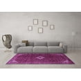 thumbnail image 3 of Ahgly Company Indoor Square Persian Purple Traditional Area Rugs, 4' Square, 3 of 4