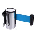 thumbnail image 1 of EeaseMX Cinta aislante telescópica de acero inoxidable de 5 m para pared, fijada a la pared con cinta de advertencia, para colgar en la barandilla de la pared, con alarma (azul), 1 of 7