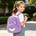 thumbnail image 3 of Weebloom School Backpack For Kids Boys Girls Adorable Animal Cute Cartoon School Bookbag Preschool Kindergarten Purple, 3 of 3