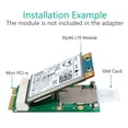 thumbnail image 2 of Peggybuy Mini PCI-E Adapter w/SIM Card Slot for 3G/4G WWAN GPS Card (Self-elastic), 2 of 9