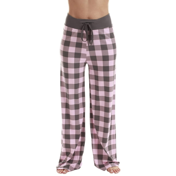 Just Love Women Plaid Pajama Pants Sleepwear 6324-COR-10281-1X (Pink ...