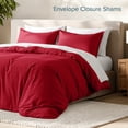 thumbnail image 6 of Bare Home Luxury Duvet Cover and Sham Set - Premium 1800 Collection - Ultra-Soft - Full, Red, 3-Pieces, 6 of 10