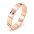 thumbnail image 2 of Anillo de titanio con diamantes para mujer, ligero, lujoso, sin caída, anillo para parejas, 5 mm, anillo con seis diamantes, 2 of 6