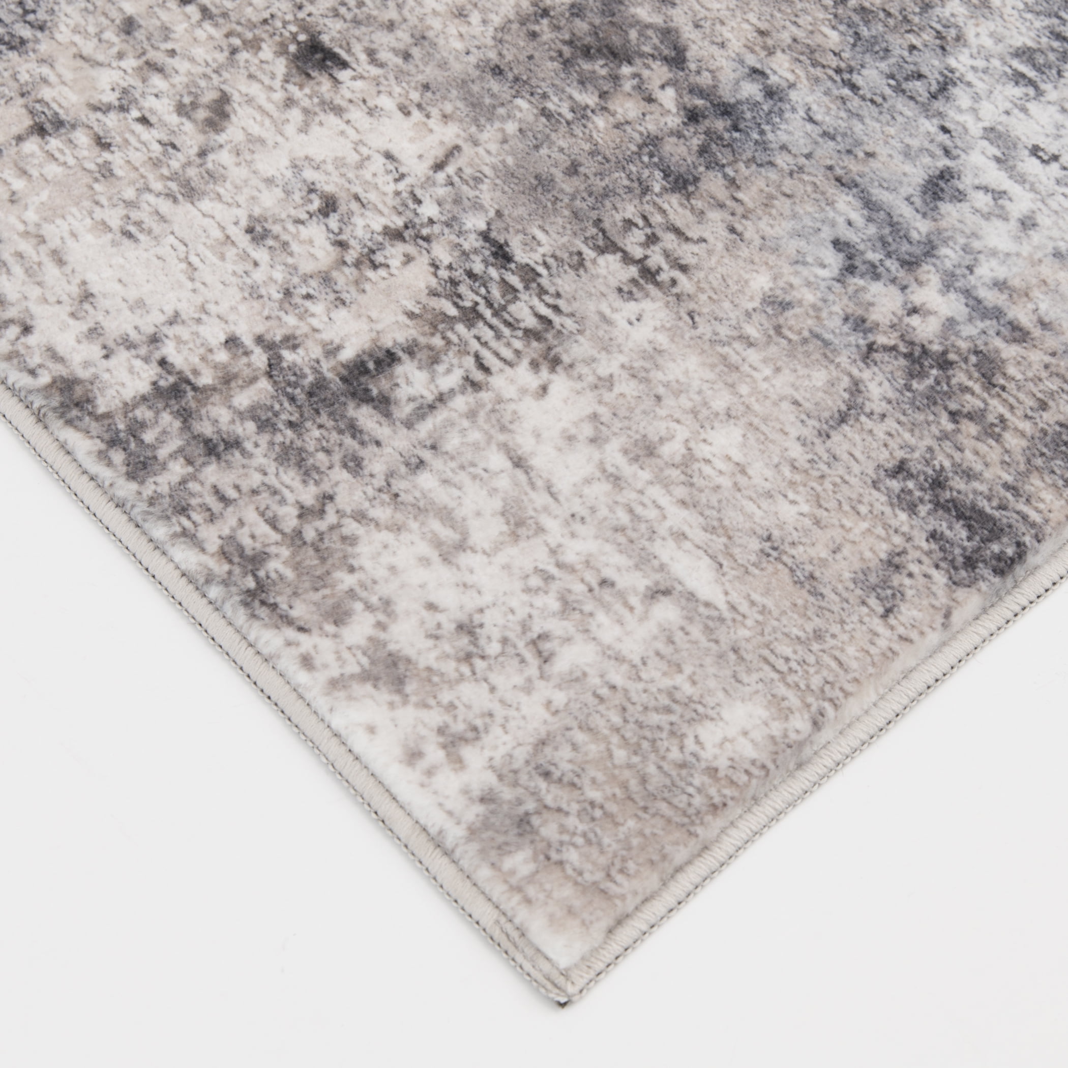 Better Homes & Gardens 5' x7' Grey Beige Abstract Machine Washable Faux Fur Indoor Area Rug