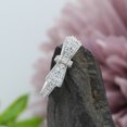 thumbnail image 5 of AFFY 14k White Gold Over Sterling Silver Round Shape White Cubic Zirconia Bow Ring, 5 of 7