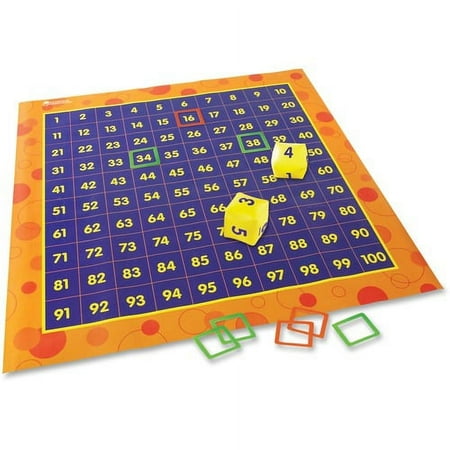Learning Resources Hip Hoppin Hundred Mat Floor Game - Theme/Subject: Learning - Skill Learning: Number Counting Pattern Matching Place Value Problem Solving | Bundle of 10 Each