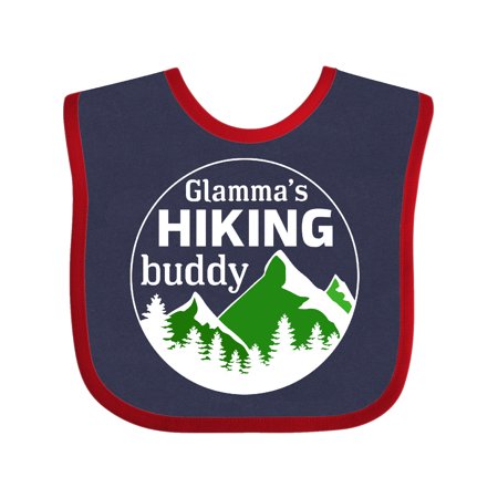 

Inktastic Glamma s Hiking Buddy with Mountains and Trees Gift Baby Boy or Baby Girl Bib