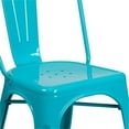 thumbnail image 5 of Bowery Hill 17.25" Modern Metal Dining Chair in Crystal Teal Blue, 5 of 8