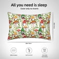 thumbnail image 6 of Easygdp Mushrooms Gnomes Pillowcase 20×30 inches, Throw Pillowcase with Invisible Zipper for Bedroom, Sofa, Office, 6 of 8