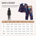 thumbnail image 4 of Fotbe Colorful Feather Owl Conjunto de Pijama de Manga Larga para Mujer con Estampado, Ropa de Dormir de 2 Piezas, Conjunto de Casa Suave y Cómodo con Bolsillos-Small, 4 of 7