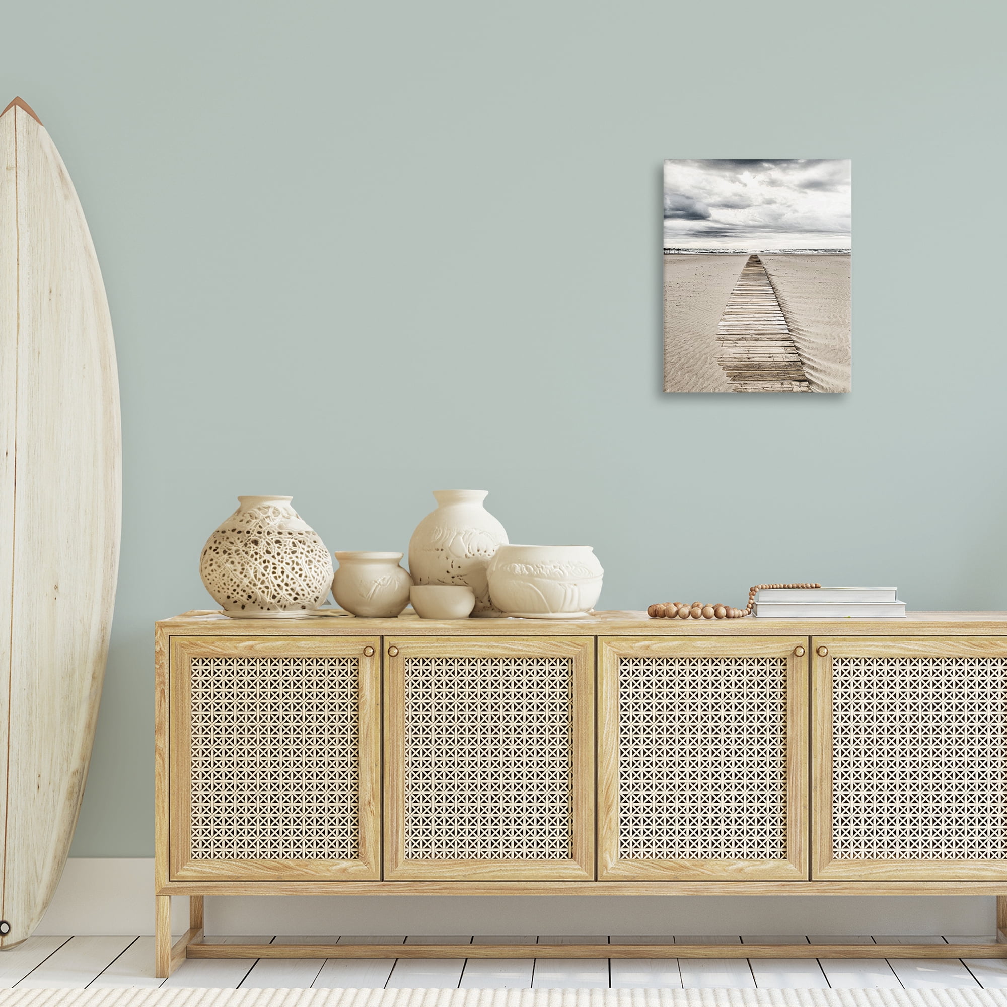 Stupell Industries Sand Covered Boardwalk Landscape Photography Gallery Wrapped Canvas Art Print Wall Art, 16 x 20