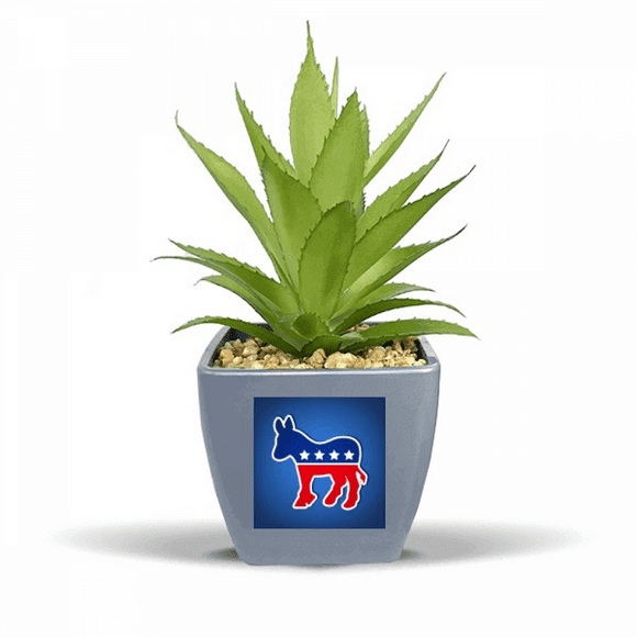 America Donkey Emblem Democratic Party Fake Pineapple Flower Pot Vase Mini Decor