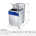 thumbnail image 7 of Commercial Deep Fryer, 75 lb. Natural Gas Fryer with 2 Fryer Baskets, 5 Tube Floor Fry for Restaurant, Kitchen, 170,000 BTU/h, 7 of 7