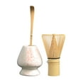 thumbnail image 2 of 3x Traditional Matcha Ceremony Set with Tea Spoon,Handmade Bamboo Matcha Whisk and Bowl for Matcha Ceremony,Beginner Best Gift White, 2 of 7