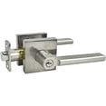thumbnail image 2 of Nuk3y Hulk Series Lever Door Handle Slim Square Modern Contemporary Lever Set (Entry, Satin Nickel), 2 of 4