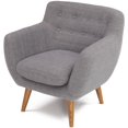 thumbnail image 1 of RST Brands Rhodes Mi-Siècle Touffeté Accent Chaise en Acier Gris, 1 of 6