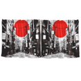 thumbnail image 7 of Yayeee Kitchen Curtains Tier Set of 2 Light Filtering 57"x24" Over Sink Window Panels, Black Streets, 7 of 7