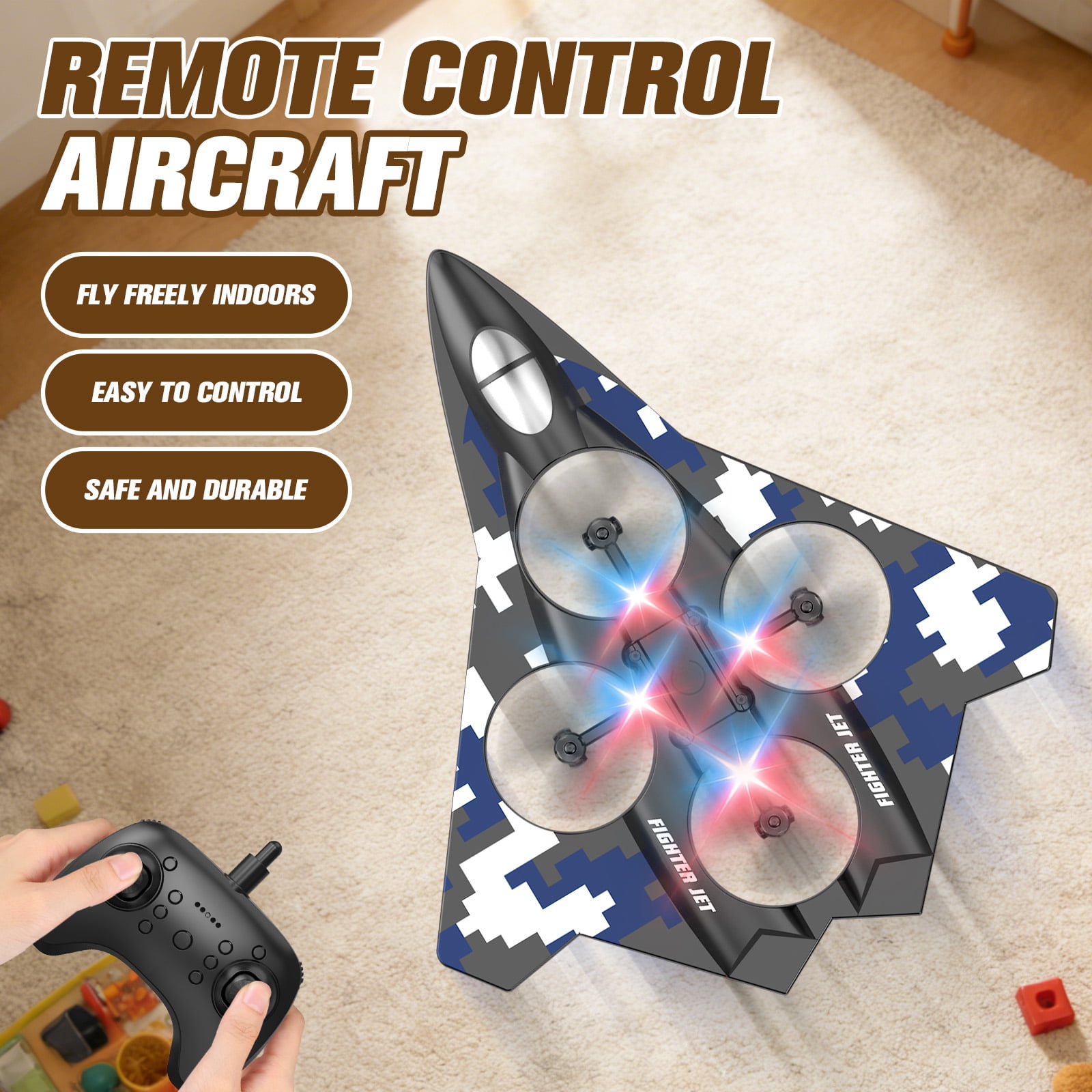 Radio Control Airplanes,Foam RC Airplane Jet , Remote Control Airplanes ,With 2 Batteries, RC Planes for Kids Adults 8-16, 360° Flip Fighter Jet Toys, Stunt Roll, Airplane drone for kids Toy Gifts