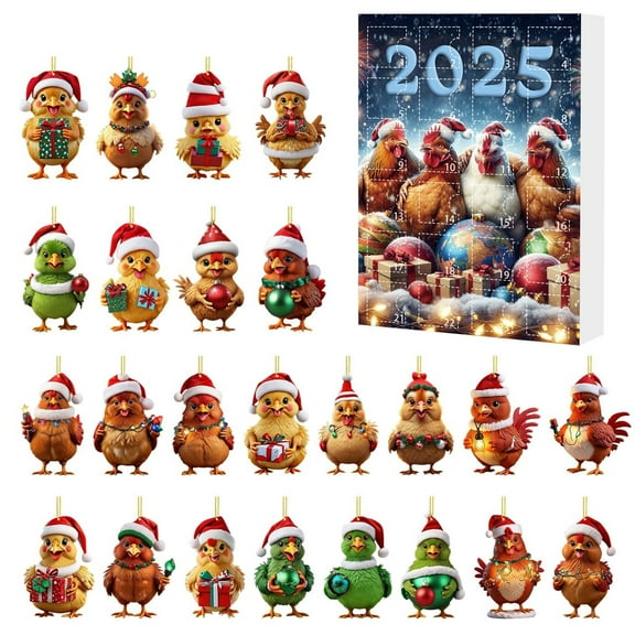 YHAICO Advent Calendars Christmas Advent Calendars for Girls 2025 Christmas Countdown Calendar Cute Acrylic Decoration Holiday Gifts Box for Family and Friend