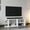 White, variant on Entertainment Center Made of High - quality Engineered Wood | Ready to Assemble for Home Use | Ensures Durable and Stable Performance