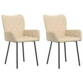 thumbnail image 3 of vidaXL Dining Chairs 2 Pcs Accent Upholstered Chair for Living Room Fabric, 3 of 8