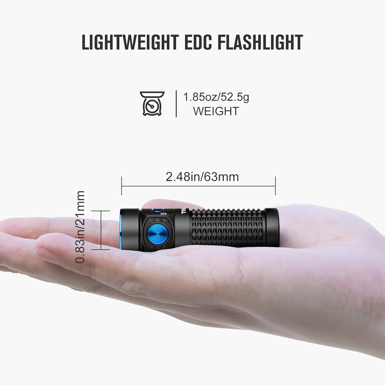 OLIGHT Baton 4 Rechargeable EDC Flashlight, LED Light 1300 Lumens with Magnetic Charging Cable, IPX8 Waterproof for Home, Camping, and Emergencies (Black)