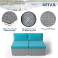 thumbnail image 4 of EAGLE PEAK 2 Piece Outdoor Armless Wicker Sofa Set, Light Blue, 4 of 8