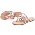 thumbnail image 2 of Ataiwee Women's Flat Slide Sandals, Fashion Strappy Braided Slip On Flat Summer Shoes., 2 of 6