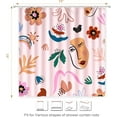 thumbnail image 2 of Pink Shower Curtain, Abstract Human Face Shower Curtains for Bathroom, Modern Mid Century Aesthetic Shower Curtain, Waterproof Fabric Bathroom Shower Curtain, 2 of 6