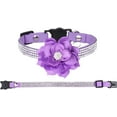 thumbnail image 4 of Rhinestones Dog Collar, Cute Dazzling Sparkling Soft Suede Leather Pet Cat Puppy Collars with Bell Soft Velvet Crystal Collars Girl Jeweled Necklace, 4 of 5
