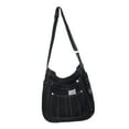 thumbnail image 4 of Bolso de hombro de mezclilla, bolso cruzado, elegante bolso tipo cartera con cremallera, bolso de mano, bolso de hombro Negro, 4 of 9