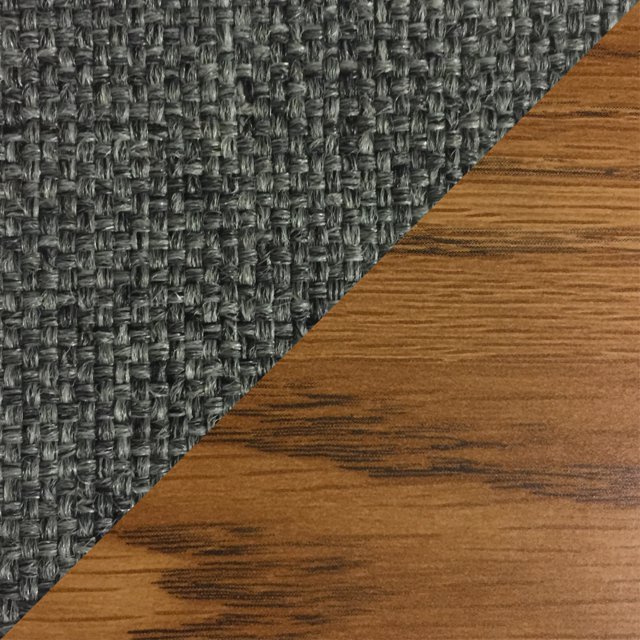 Banco de dos plazas Dakota Wave de Wooden Mallet, gris antracita, roble mediano Wooden Mallet DW5-2MOCG