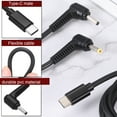 thumbnail image 3 of 4.9FT USB C to DC PD Power Fast Charging Cable, 4mmx1.35mm 65W/20V DC Power Cable, Type C Input 3.25A Adapter Jack Converter for Router, Camera, TV Box, Desk Lamp(Black), 3 of 6