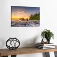 thumbnail image 6 of Beach Canvas Wall Art Sunset Coastal Bathroom Decor Olympic National Park Poster Ruby Beach Canvas Prints Pictures Nature Ocean Landscape Painting for Living Room Office Home Decorations 12x16, 6 of 6