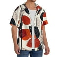 thumbnail image 2 of Balery Modern Abstract Leaf Pattern Men's Casual Button Down Shirt Short Sleeve Textured Summer Cuban Beach Shirts-XX-Large, 2 of 7