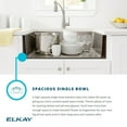 thumbnail image 4 of Elkay Crosstown® 18 Gauge Stainless Steel 35-7/8" x 20-1/4" x 9" Single Bowl Farmhouse Sink Kit, 4 of 12