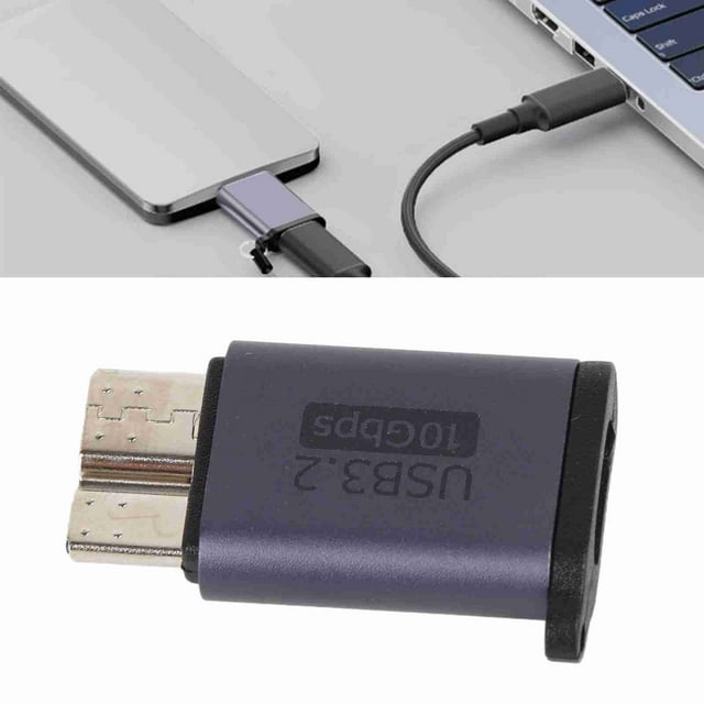 Adaptador Mirco B A C, aleación De Aluminio Universal Mirco B A Tipo C Adaptador Hembra Para El Hogar