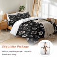 thumbnail image 7 of Fall Pumpkin Bedding Duvet Cover Set Twin Size 4 Pieces Maple Leaf Thanksgiving Black Background Bedding Set with Zipper Closure, 1 Comforter Cover 68x86 Inches 1 Flat Sheet & 2 Pillow Cases, 7 of 7